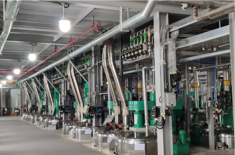 電池隔膜原材料涂料自動(dòng)稱(chēng)重配料系統(tǒng)